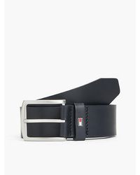 Tommy Hilfiger - Denton Ledergürtel mit Flag-Logo - Lyst