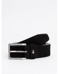 Tommy Hilfiger - Ledergürtel Mit Eckiger Schnalle Und Logo - Lyst