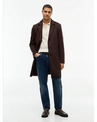 Tommy Hilfiger - New York Label Wool Blend Coat - Lyst