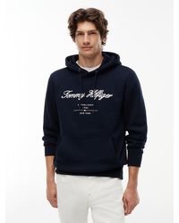 Tommy Hilfiger - Logo Embroidery Fleece Hoody - Lyst