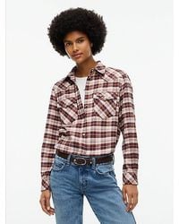 Tommy Hilfiger - Tommy Jeans Check Twill Flannel Western Shirt - Lyst