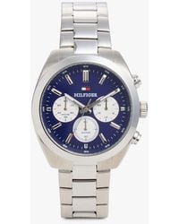 Tommy Hilfiger - Blue Dial Chronograph Chain-link Watch - Lyst