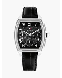 Tommy Hilfiger - Reloj Con Esfera Cuadrada Y Correa De Piel - Lyst