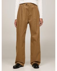 Tommy Hilfiger - Relaxed Straight Leg Pleated Chinos - Lyst