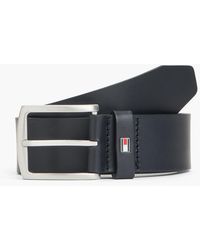 Tommy Hilfiger - Denton Flag Logo Leather Belt - Lyst