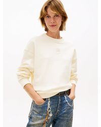 Tommy Hilfiger - Tommy Badge Boxy Fleece Sweatshirt - Lyst