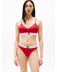 Tommy Hilfiger - Bralette Push Up Imbottita Con Logo - Lyst