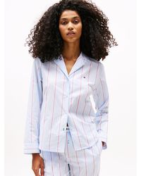 Tommy Hilfiger - Essential Relaxed Stripe Poplin Pyjama Shirt - Lyst