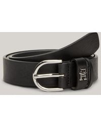Tommy Hilfiger - Essential Th Monogram Leather Belt - Lyst