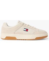Tommy Hilfiger - Canvas Leather Cupsole Trainers - Lyst