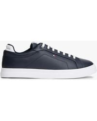 Tommy Hilfiger - Hilfiger Icon Leather Court Trainers - Lyst