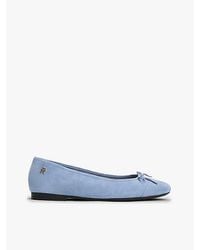Tommy Hilfiger - Suède Ballerina Met Th-Monogram - Lyst