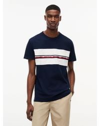Tommy Hilfiger - Global Stripe Tape Peached Jersey T-Shirt - Lyst