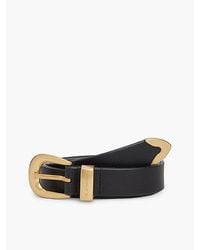 Tommy Hilfiger - Leather Western Rounded Buckle Belt - Lyst