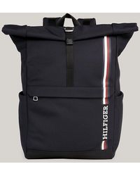 Tommy Hilfiger - Hilfiger Monotype Logo Roll-top Backpack - Lyst