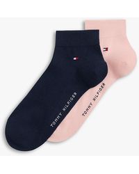 Tommy Hilfiger - 2-Pack Flag Embroidery Ankle Socks - Lyst
