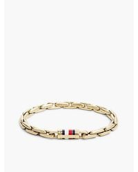 Tommy Hilfiger - Plated Stainless Steel Box Chain Bracelet - Lyst