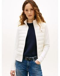 Tommy Hilfiger - Lightweight Mixed Knit Padded Jacket - Lyst