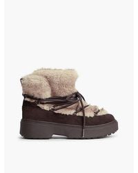 Tommy Hilfiger - Faux Fur Water Resistant Suede Snow Boots - Lyst
