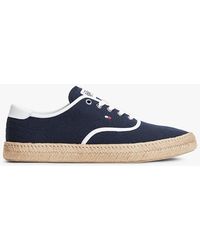 Tommy Hilfiger - Canvas Espadrille Hybrid Trainers With Linen - Lyst