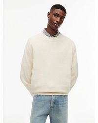 Tommy Hilfiger - Washed Waffle Knit Relaxed Sweatshirt - Lyst