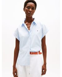 Tommy Hilfiger - Chemise À Manches Courtes En Popeline - Lyst