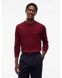 Tommy Hilfiger - Flag Embroidery Crew Neck Jumper - Lyst