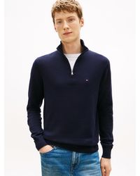 Tommy Hilfiger - Pullover Con Collo A Lupetto E Mezza Zip - Lyst