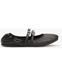 Tommy Hilfiger - Leather Buckle Strap Ballerinas - Lyst