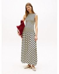 Tommy Hilfiger - Vestido Largo The Sofia Capsule De Rayas - Lyst