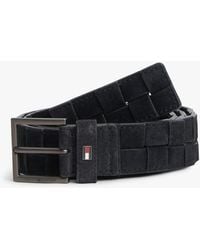 Tommy Hilfiger - Enamel Flag Woven Suede Belt - Lyst
