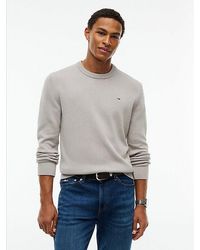 Tommy Hilfiger - Tommy Jeans Tommy Flag Textured Slim Jumper - Lyst