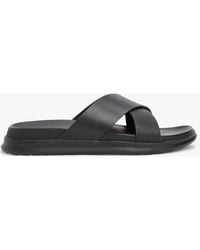 Tommy Hilfiger - Crossover Strap Leather Sandals - Lyst