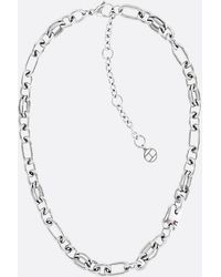 Tommy Hilfiger - Stainless Steel Contrast Chain-link Necklace - Lyst