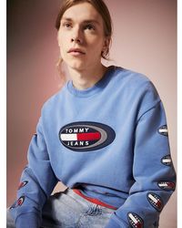 Tommy Hilfiger Summer Heritage Capsule - Sweatshirt Met Logo Op - Blauw