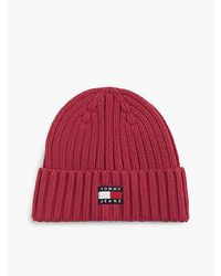 Tommy Hilfiger - Tommy Jeans Heritage Logo Rib Knit Beanie - Lyst