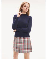 Tommy Hilfiger Tweekleurige Coltrui Van Kasjmier - Blauw