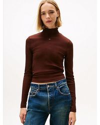 Tommy Hilfiger - Longsleeve Top Met Opstaande Hals - Lyst