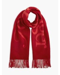 Tommy Hilfiger - Pure Wool Woven Logo Scarf - Lyst