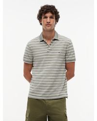 Tommy Hilfiger - Regular Fit Pique Polo Shirt With Linen - Lyst