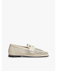 Tommy Hilfiger - Cutout Leather Penny Loafers - Lyst