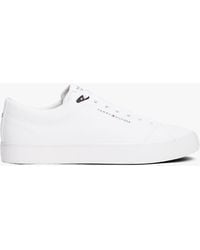 Tommy Hilfiger - Logo Lace-up Trainers With Leather - Lyst