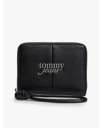 Tommy Hilfiger - Wrist Strap Metal Logo Zip-Around Wallet - Lyst