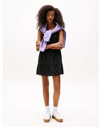 Tommy Hilfiger - Relaxed Fit Mini-Jurk Met Broderie Anglaise - Lyst
