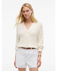 Tommy Hilfiger - Cable Knit Oversized V-Neck Cardigan - Lyst