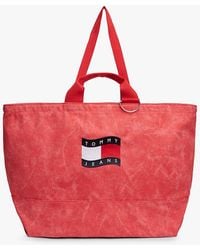 Tommy Hilfiger - Wavy Flag Canvas Tote Bag - Lyst