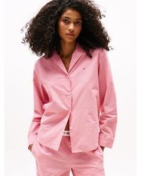 Tommy Hilfiger - Essential Relaxed Stripe Poplin Pyjama Shirt - Lyst