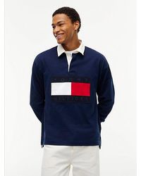 Tommy Hilfiger - Flag Logo Relaxed Rugby Shirt - Lyst
