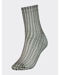 Tommy Hilfiger Zendaya Socken mit Hahnentritt-Muster - Schwarz