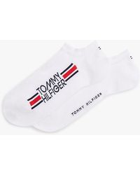 Tommy Hilfiger - 4-Pack Logo Stripe Trainer Socks - Lyst